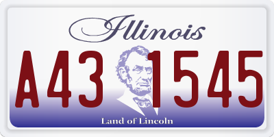 IL license plate A431545