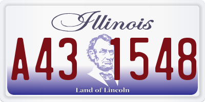 IL license plate A431548