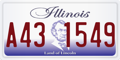 IL license plate A431549