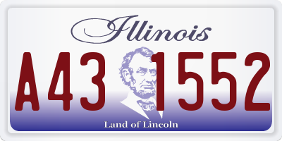 IL license plate A431552
