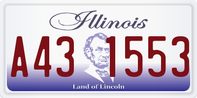 IL license plate A431553