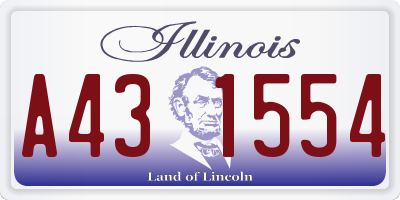 IL license plate A431554