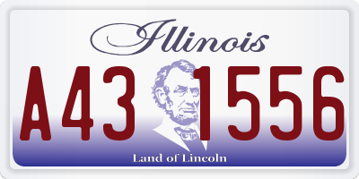 IL license plate A431556