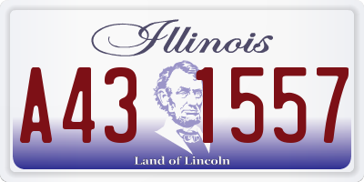 IL license plate A431557