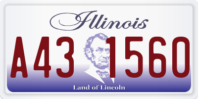IL license plate A431560