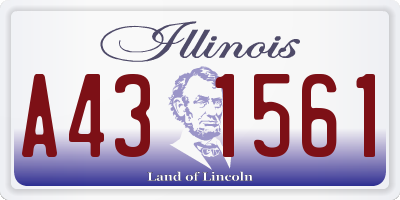 IL license plate A431561