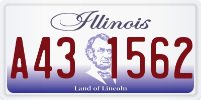 IL license plate A431562