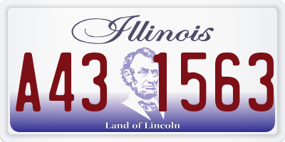 IL license plate A431563