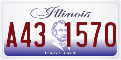IL license plate A431570
