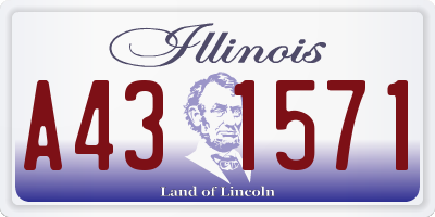 IL license plate A431571