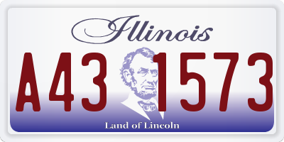 IL license plate A431573
