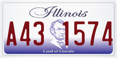 IL license plate A431574