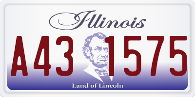 IL license plate A431575