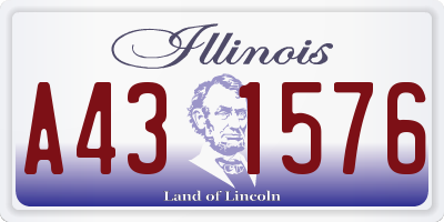 IL license plate A431576