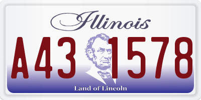 IL license plate A431578