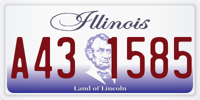 IL license plate A431585