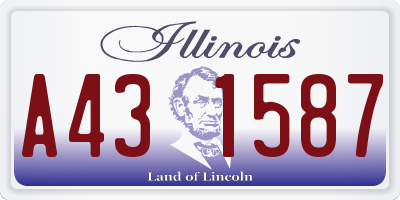 IL license plate A431587