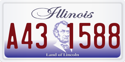 IL license plate A431588