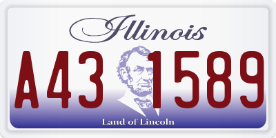 IL license plate A431589