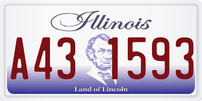 IL license plate A431593