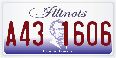 IL license plate A431606