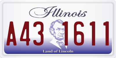 IL license plate A431611