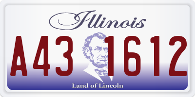 IL license plate A431612