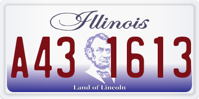 IL license plate A431613