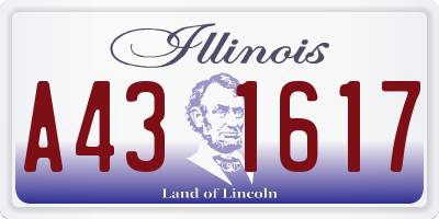 IL license plate A431617