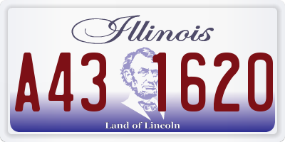 IL license plate A431620
