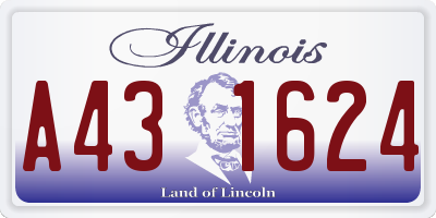 IL license plate A431624