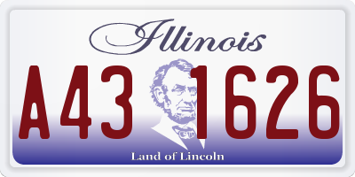 IL license plate A431626