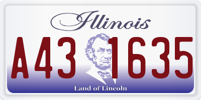 IL license plate A431635