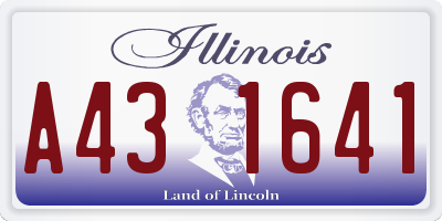 IL license plate A431641