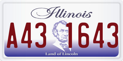 IL license plate A431643