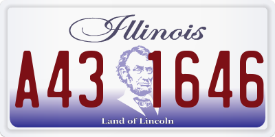 IL license plate A431646
