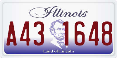 IL license plate A431648