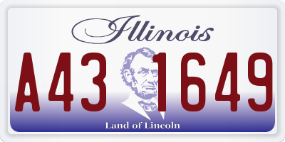 IL license plate A431649