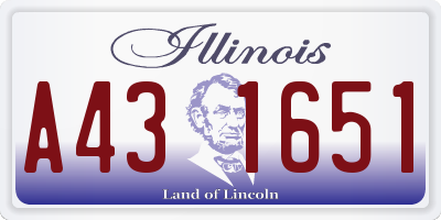 IL license plate A431651