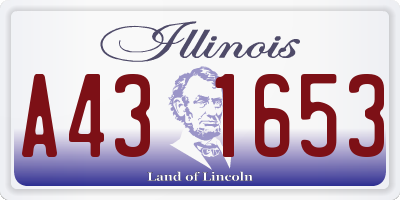 IL license plate A431653