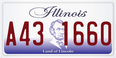 IL license plate A431660