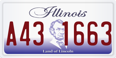 IL license plate A431663