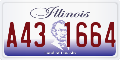 IL license plate A431664