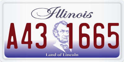 IL license plate A431665