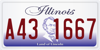 IL license plate A431667