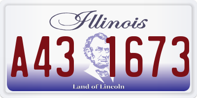 IL license plate A431673