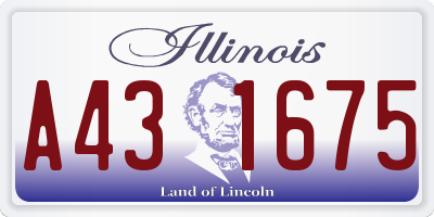 IL license plate A431675