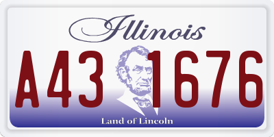 IL license plate A431676