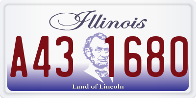 IL license plate A431680