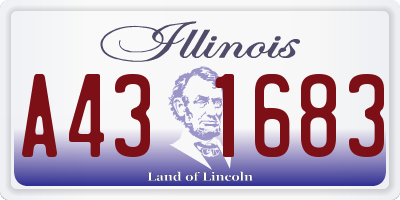 IL license plate A431683